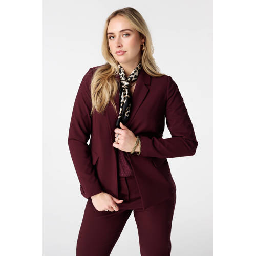 MS Mode regular blazer donkerrood afbeelding