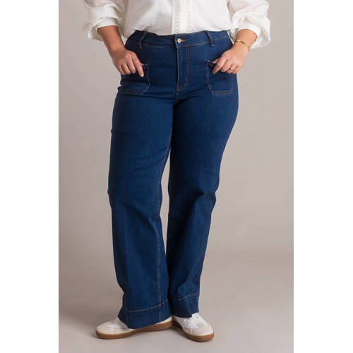 Yest Curve high waist bootcut jeans dark blue denim
