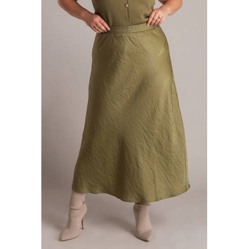 Yest Curve midi rok kaki afbeelding