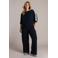 Yest Curve straight regular waist broek donkerblauw