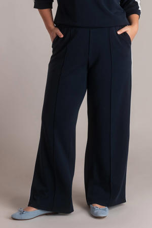 straight regular waist broek donkerblauw