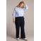 Yest Curve wide leg regular waist broek blauw