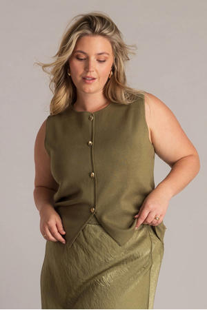 gilet olijfgroen