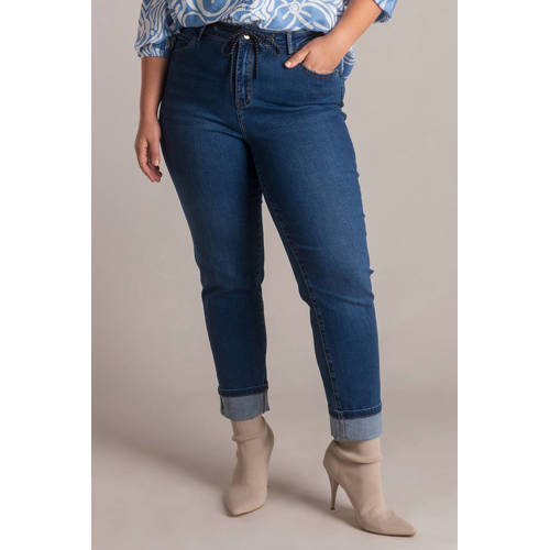 Yest Curve skinny high waist cropped broek blauw afbeelding