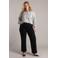 Yest Curve denim straight high waist broek zwart