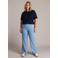 Yest Curve denim straight high waist broek lichtblauw