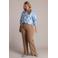 Yest Curve denim straight high waist broek bruin