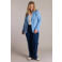 Yest Curve regular blazer travelstof lichtblauw