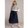 Yest Curve gebloemde rok blauw