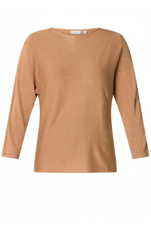 gebreide trui camel met lurex
