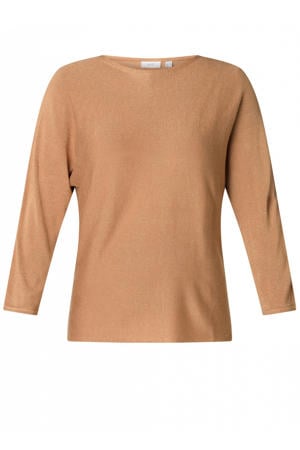 gebreide trui camel met lurex