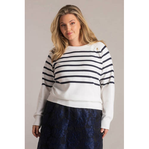 Yest Curve gestreepte sweater wit afbeelding