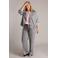 Yest Curve geruit cropped blazer lichtgrijs