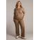 Yest Curve suedelook broek bootcut bruin