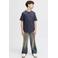JACK & JONES JUNIOR T-shirt met backprint grijsblauw