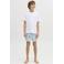JACK & JONES JUNIOR zwemshort lichtblauw/geel/wit