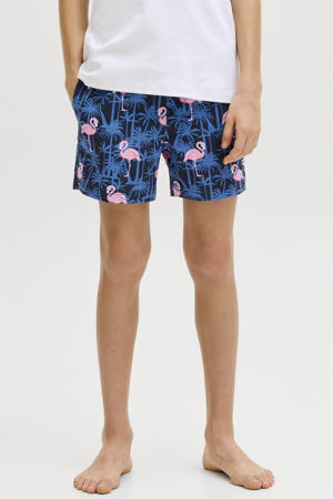 zwemshort donkerblauw/roze
