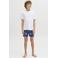 JACK & JONES JUNIOR zwemshort donkerblauw/roze