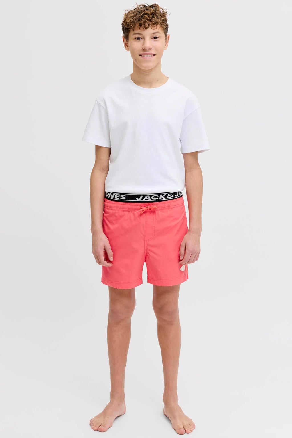 JACK & JONES JUNIOR zwemshort koraalroze