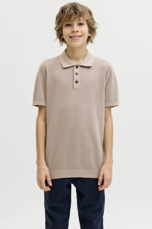 polo zand fijn gebreid
