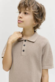 thumbnail: JACK & JONES JUNIOR polo zand fijn gebreid