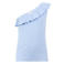 Shoeby one shoulder top met textuur lichtblauw