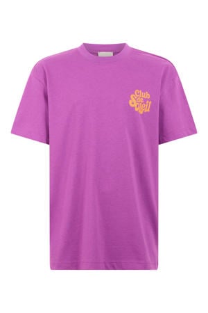 T-shirt met backprint paars