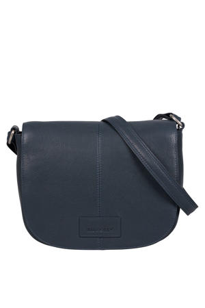 leren crossbody tas Soft Skylar donkerblauw