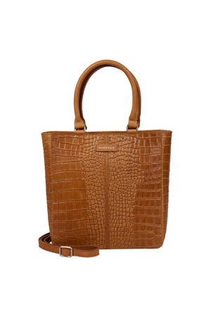 leren shopper Cool Colbie cognac