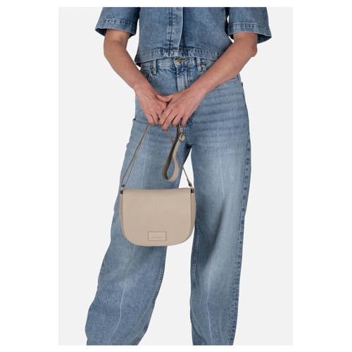 BURKELY leren crossbody tas Soft Skylar grijs afbeelding