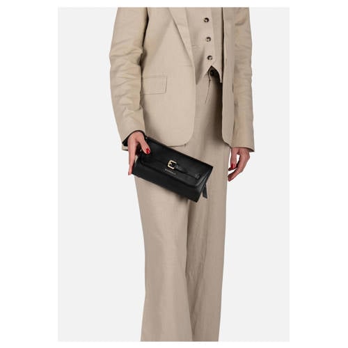 BURKELY leren crossbody clutch Demi zwart afbeelding