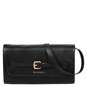 leren crossbody clutch Demi zwart