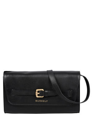 leren crossbody clutch Demi zwart