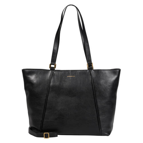 BURKELY 15.6 inch leren shopper Fine Florence zwart afbeelding