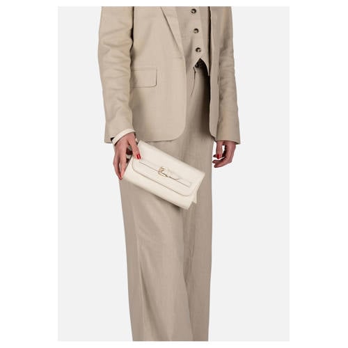 BURKELY leren crossbody clutch Demi ecru afbeelding