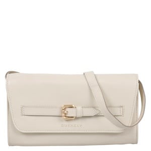 leren crossbody clutch Demi ecru