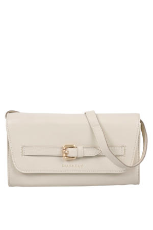 leren crossbody clutch Demi ecru