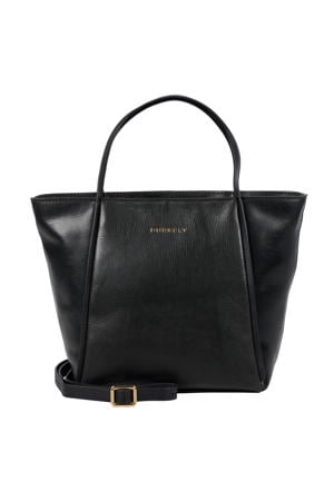 leren handtas Fine Florence zwart