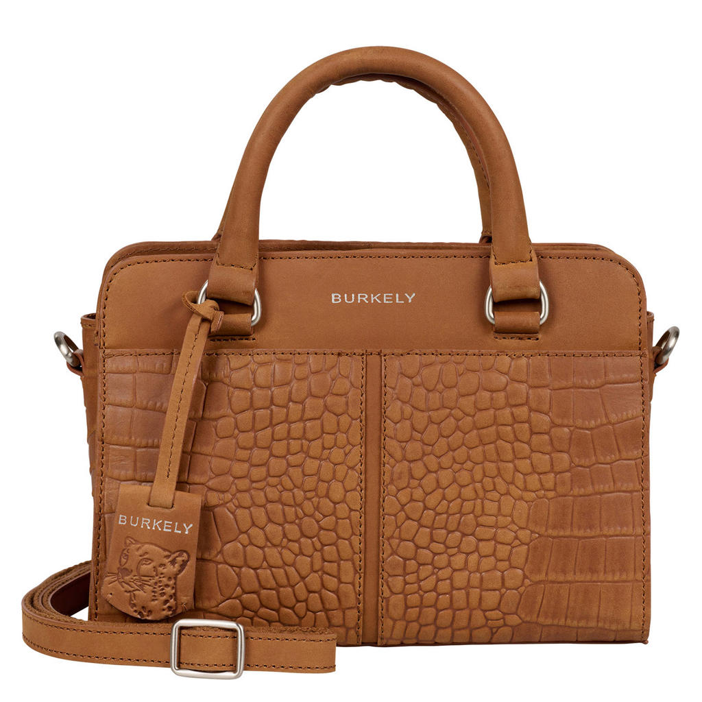 BURKELY leren mini handtas Cool Colbie cognac
