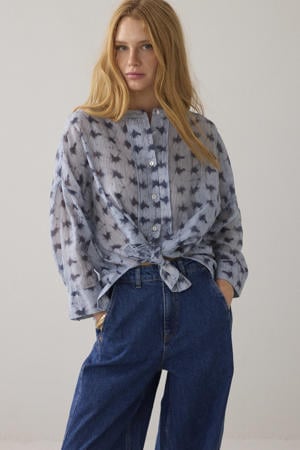 blouse blauw