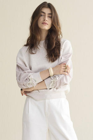gestreepte sweater ecru