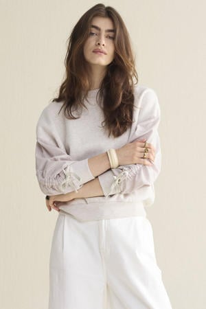 gestreepte sweater ecru