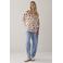 Summum top met dierenprint ecru