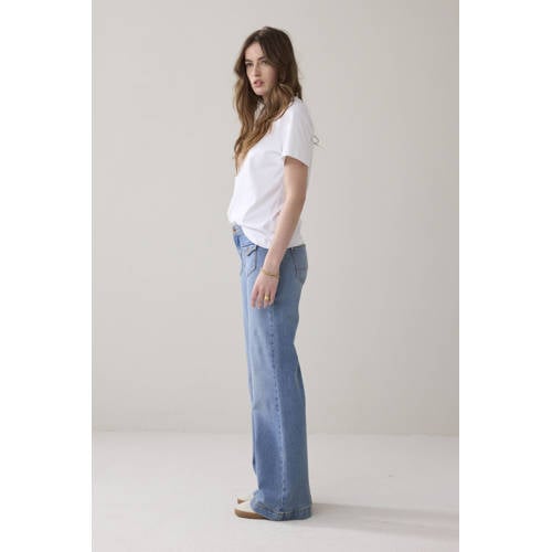 Summum high waist bootcut jeans light blue denim afbeelding