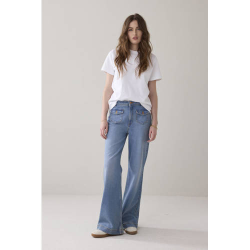 Summum high waist bootcut jeans light blue denim