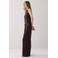 Summum wide leg regular waist broek met linnen donkerbruin