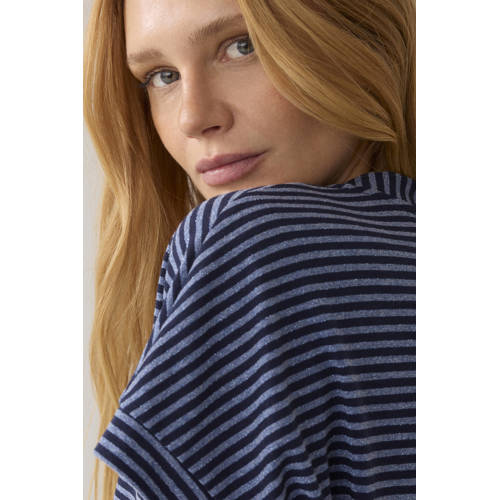 Summum gestreepte T-shirt blauw met lurex afbeelding
