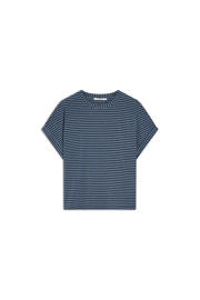 thumbnail: Summum gestreepte T-shirt blauw met lurex