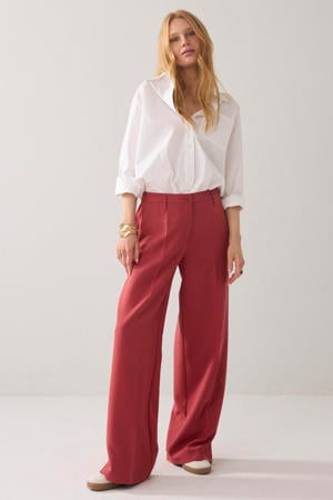 wide leg regular waist pantalon