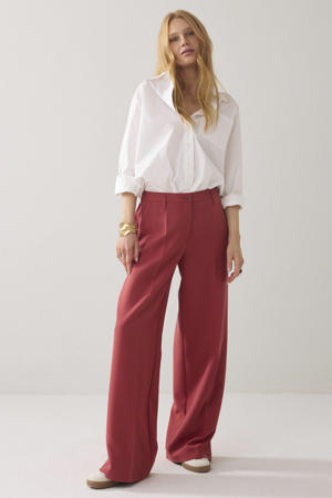 wide leg regular waist pantalon